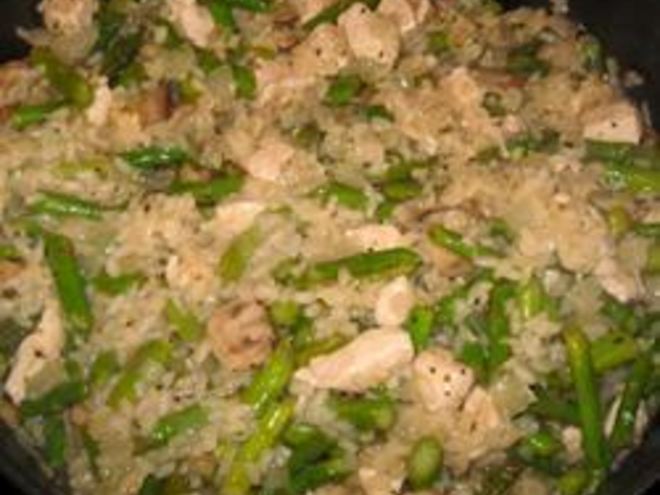Рецепт ризотто с курицей и спаржей