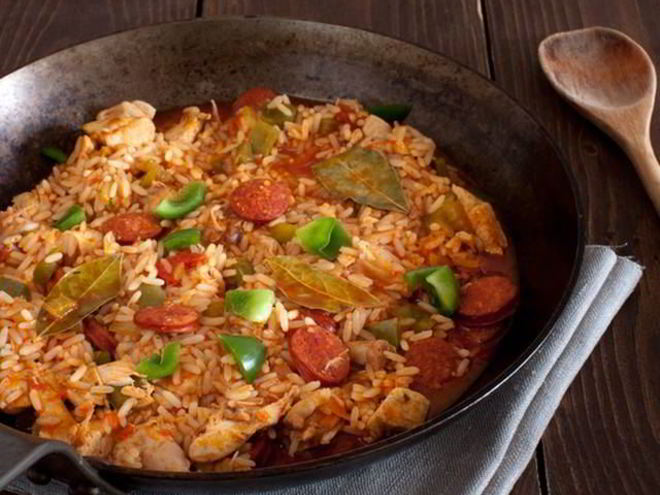 Рецепт ризотто с охотничьими колбасками