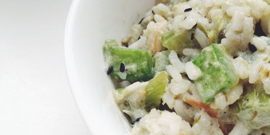 Ризотто с цуккини и черным кунжутом