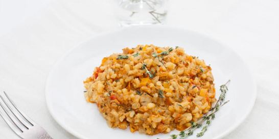 Ризотто с тунцом и овощами