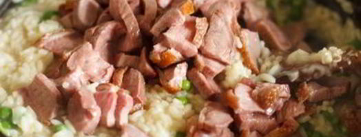 ризотто с уткой и молодым горошком. Шаг 18