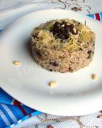 Ризотто с замороженными грибами и пармезаном