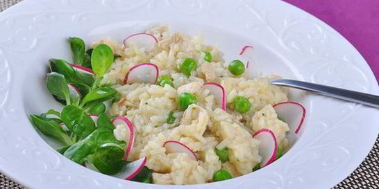 Ризотто с зеленым горошком