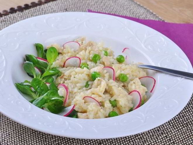 Рецепт ризотто с зеленым горошком