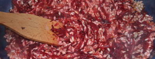 ризотто со свеклой и стейками. Шаг 6