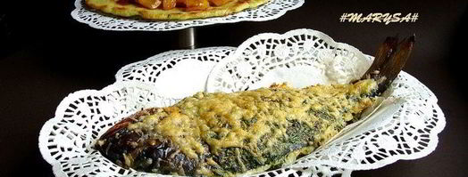 дорада под пармезаном со сливочно-шпинатной начинкой. Шаг 13