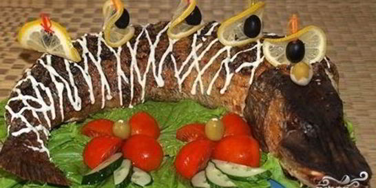 Фаршированная щука в духовке