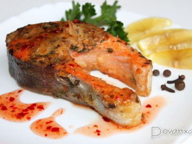 Рецепт форели, жаренной с петрушкой и луком