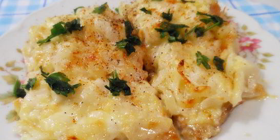 Горбуша под сырно-луковой корочкой