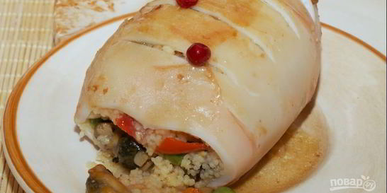 Кальмар фаршированный