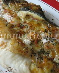 Камбала, фаршированная креветками