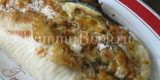 Камбала, фаршированная креветками