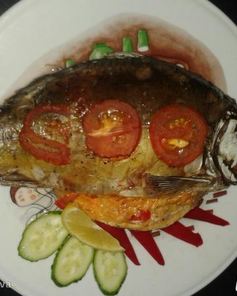 Карп нежный с овощами