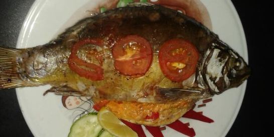 Карп нежный с овощами