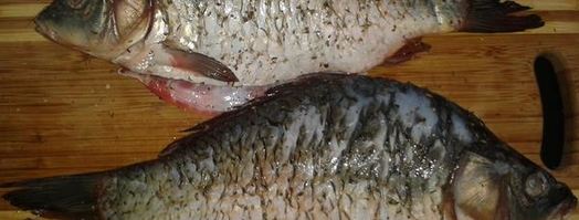 карп запеченный с грибами в сметане. Шаг 2