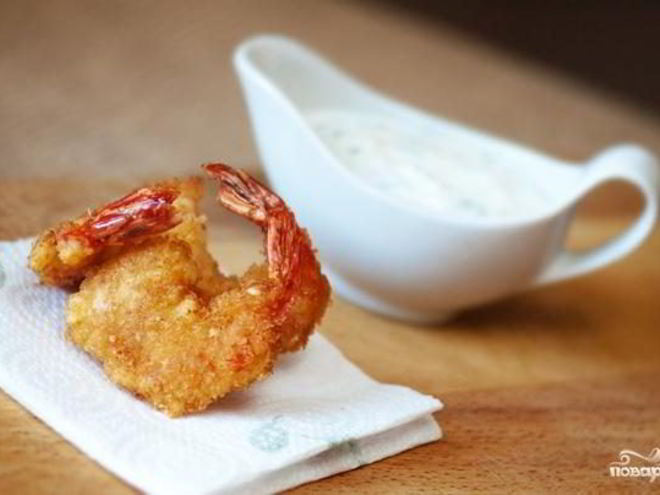 Рецепт креветок с пармезаном