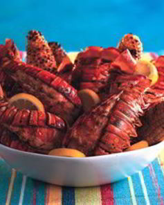 Лангусты на гриле