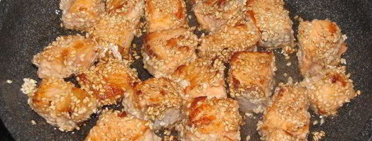 лосось в кунжуте на подушке из цукини. Шаг 3