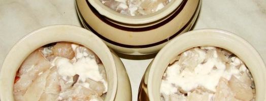 минтай запеченный в духовке с картошкой со сметаной. Шаг 8