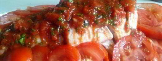 морской окунь с томатами. Шаг 10