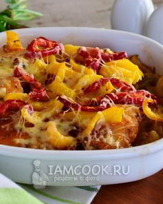 Морской язык с картошкой в духовке