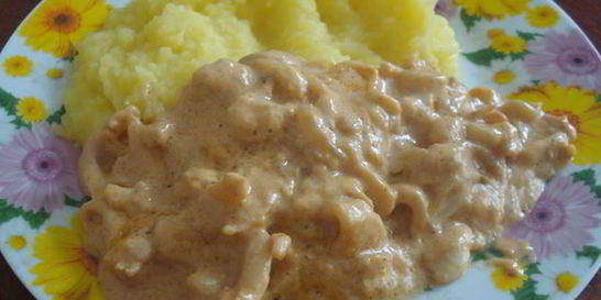 Остренькие кальмары в сметане