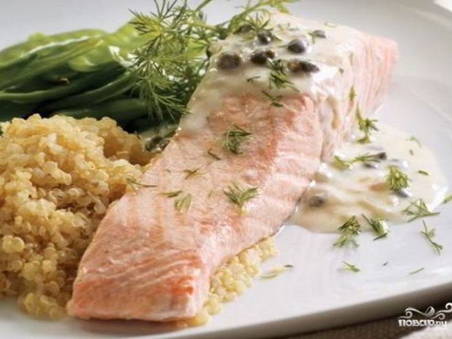 Рецепт отварной рыбы под соусом