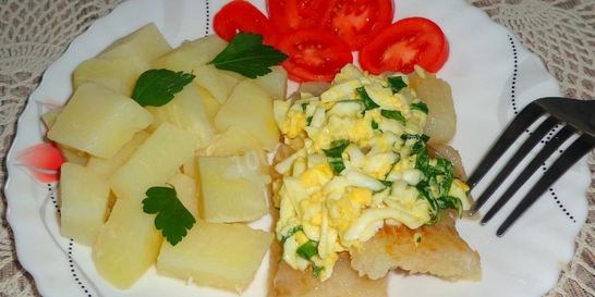 Рыба по-польски с яйцом