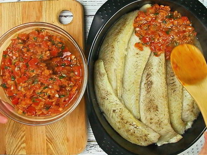 Рецепт рыбы в томатном соусе