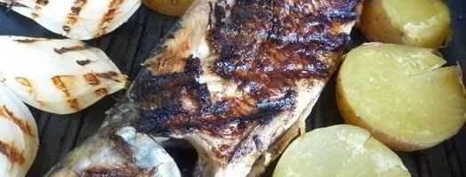 сельдь на гриле с подпеченными овощами. Шаг 3