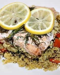 Семга на подушке из кус-куса