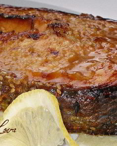 Семга в кунжуте с медом