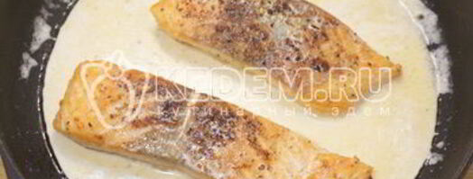 семга в сливочном соусе. Шаг 5