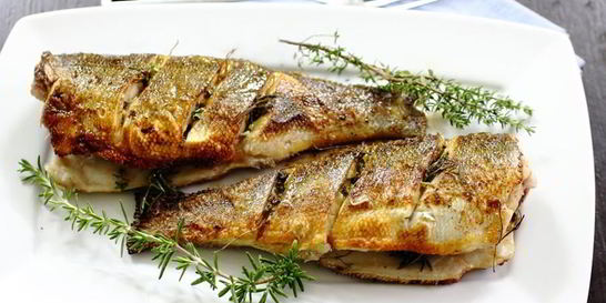 Сибас жареный