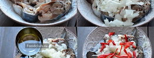 скумбрия соленая. Шаг 2