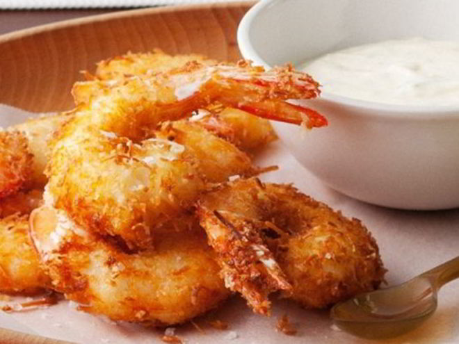 Рецепт тигровых креветок в кокосовой темпуре