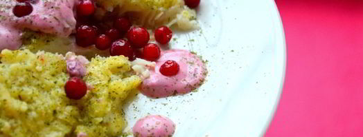 тилапия под штрейзелем и брусничным соусом. Шаг 6