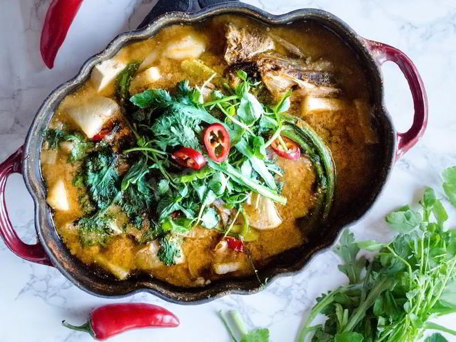 Рецепт тонтхэ-ччигэ — лимонеллы тушеной с сыром тофу по-корейски