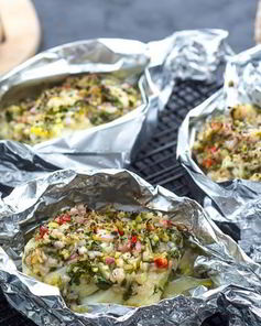 Треска на гриле с кинзой и лаймом