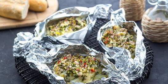 Треска на гриле с кинзой и лаймом