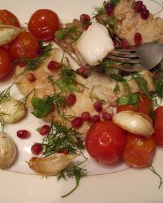 Треска в гранатовом соке