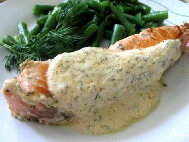 Рецепт тушеной красной рыбы