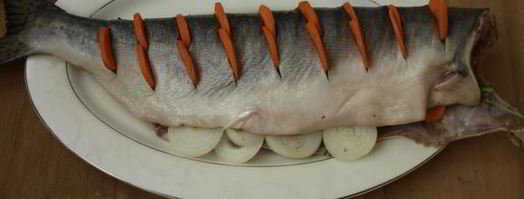 запеченная горбуша с овощами. Шаг 2