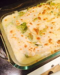 Запеченная рыба с брокколи