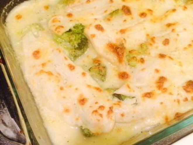 Рецепт запеченной рыбы с брокколи