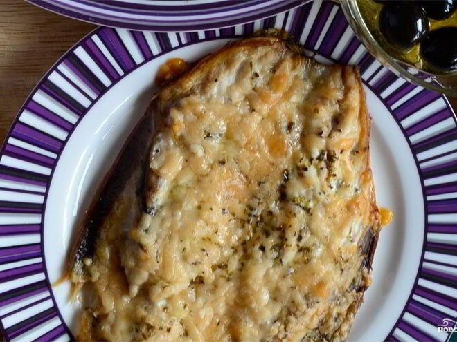 Рецепт запеченной скумбрии с сыром