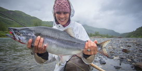 Жареная горбуша