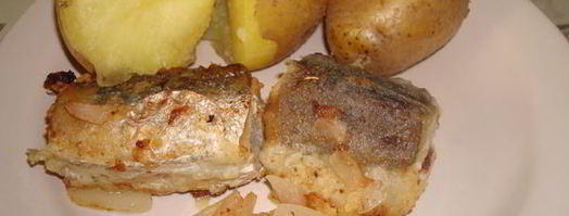 жареная рыба с картошкой и луком. Шаг 9