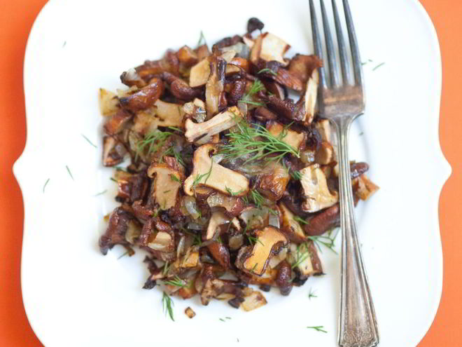 Рецепт жареных лисичек