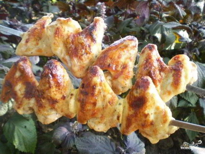 Рецепт куриного шашлыка на кефире